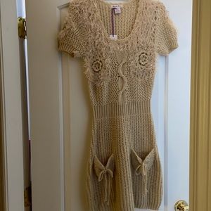 Beige sweater dress in size M
